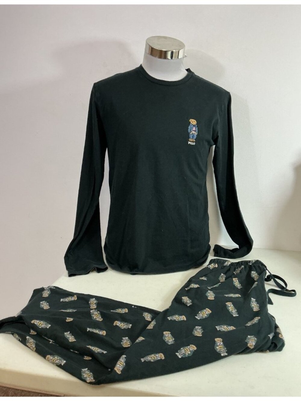 Polo Ralph Lauren Polo Bear Pajama Set 100% Cotton 2 Piece Mens Small